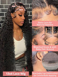 13x4 Lace Front Human Hair Wigs Brazilian Deep Wave Frontal Wig 360 Lace Frontal Curly Human Hair Wigs For Women Preplucked Wig
