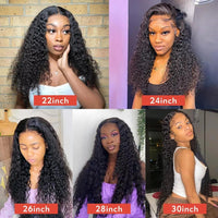 13x4 Deep Wave Frontal Wig Full Lace Front Human Hair Wigs Bob Water Wave Hd Wet And Wavy Loose Pre Plucked Curly Human Hair Wig - Divine Diva Beauty