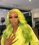 Green 13x6 Transparent Lace Front Wig Body Wave Wigs 613 Colored 13x4 Lace Front Blonde Human Hair Pre Plucked Wigs