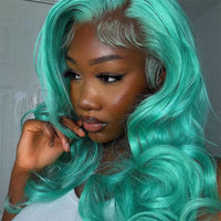 Green 13x6 Transparent Lace Front Wig Body Wave Wigs 613 Colored 13x4 Lace Front Blonde Human Hair Pre Plucked Wigs SALE