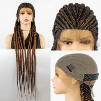 Braided Wigs Cornrow Box Braids Wig With Baby Hair Full Lace Wigs Synthetic Lace Front Wig Braid African