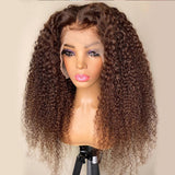 Giner Orange Synthetic Lace Front Wig Long Curly High Temperature Fiber  With Middle Part Baby Hair