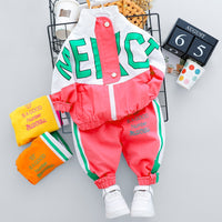 Hot Kid Tracksuit Boy Girl Clothing Long Sleeve Letter Zipper Outfit Infant Baby Clothes bby