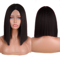 Synthetic Wig Brown Mixed Blonde Long Straight Wig Middle Part Straight Wig with Highlights for Women Synthetic Wig