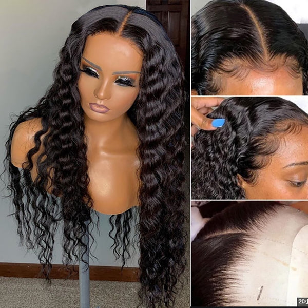 30inch Loose Deep Wave HD Transparent 13x6 Lace Front Wig Human Hair Wigs PrePlucked Malaysian HD Lace Frontal Wig 4x4 Lace Wig