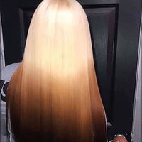 Brazilian Remy Long Straight Ombre 613 Blonde Color Lace Front Wigs Glueless 30 Inch Hd Transparent Lace Frontal Wigs PrePlucked - Divine Diva Beauty