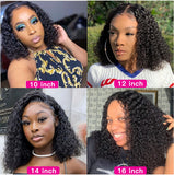 Brazilian Short Curly Bob Lace Front Human Hair Wigs PrePluck With Baby Hair Deep Wave Frontal Wig Water Wave Lace Wig