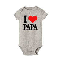 I Love Papa Mama Baby Boy Girl Romper Newborn Baby jumper Fashion Casual Short Sleeve Clothes Ropa Outfit Holiday Twins Gifts