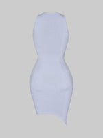 Plus Size avail Round Neck Bodycon Dress Sleeveless Tank Solid