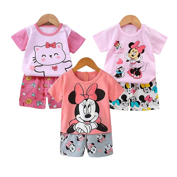 Infant Newborn Short Sleeves girls Clothes outfit