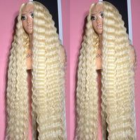 13x6 613 Honey Blonde Water Curly HD Transparent Lace Frontal Wig Brazilian Remy Color 13x4 Loose Deep Wave Front Human Hair Wig