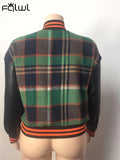 Fall Streetwear Jacket Pu Leather Long Sleeve Patchwork outerwear