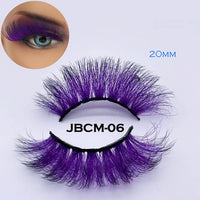 False Colored Eyelashes colored Natural Faux Mink Fluffy Style Eye Lash Extension Makeup  Colorful Eyelash