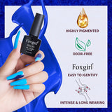 Fall Winter Gel Nail Polish 6 Colors- Soak Off UV LED Gel Nail Polish Blue Glitter Colors, 8ml each Nail Gel Manicure Kit