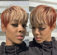 Synthetic Wig Short Green Hair Wig Heat Resistant pixie
