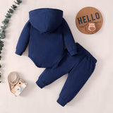 2pcs Newborn Baby Boy Clothes Long Sleeve Hooded outfit bby