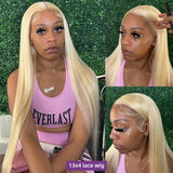 Bone Straight 13x4 Lace Front Wig Brazilian Remy 613 Honey Blonde Human Hair Wigs 28 30 Inch Color 13x6 Frontal Wigs