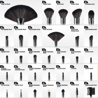 32Pcs Makeup Foundation Eye Shadows Lipsticks Powder Conceal Brushes Professional Makeup Tool Kit With Bag
