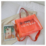 PVC Clear Large Branded The Tote Bag purse