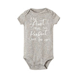 My Aunt Says Im Perfect Letter Printed Infant Toddler onesie bby