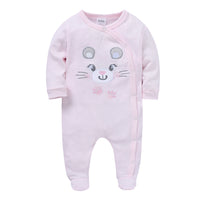 Baby Clothing Girls Pink Romper Cartoon Kids Pajamas Long Sleeve outfits bby