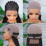 Braided Wigs Cornrow Box Braids Wig With Baby Hair Full Lace Wigs Synthetic Lace Front Wig Braid African