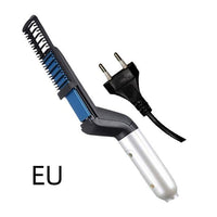 Multifunctional Electric Hair Comb Brush Beard Straightener Beard Straightening Comb Straight Hair Curler Styling Tools - Divine Diva Beauty