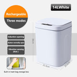 Home Smart kitchen Trash Can Automatic Induction Trash Can with Lid USB Charging Trash Can Bin 12/16L with LED Lights Smart Garbage Bin - Divine Diva Beauty