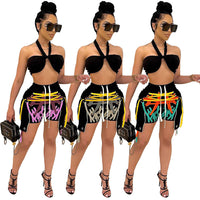 Shorts with Color Strings All Over High W - Divine Diva Beauty