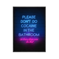Neon Wall Art Poster Canvas Painting Please Don't Do In The Bathroom Minimalism Picture For Living Room Home Decoration - Divine Diva Beauty