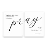 Bible Verse Jeremiah Pray To Me Painting Canvas Prints Scripture Quotes Nordic Poster Church Bedroom Wall Art Pictures Decor - Divine Diva Beauty
