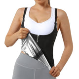 Women Sauna Shaper Vest Thermo Sweat Shapewear Tank Top Slimming Vest Waist Trainer Corset Gym Fitness Hot Workout Zipper Shirt - Divine Diva Beauty