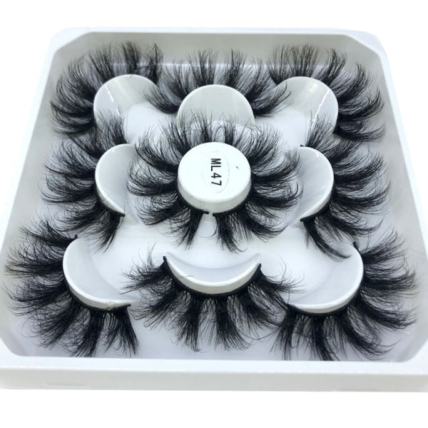 New 5 pairs 8-25mm natural 3D false eyelashes fake lashes makeup kit Mink Lashes extension mink eyelashes maquiagem - Divine Diva Beauty