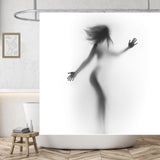 Get Naked Sexy Woman White Shower Curtain Waterproof High Quality Polyester Fabric Beach Washable Original Cortinas Home Decor - Divine Diva Beauty