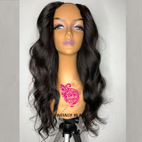 Slightly Colored With Medium Blonde Highlights U part Wigs Natural Wave Human Hair Wig - Divine Diva Beauty