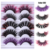 3D Colored False Lashes Natural Long Colorful Eyelashes - Divine Diva Beauty