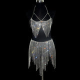 Body Chain Multilayer Chest Chain Dress With Rhinestones - Divine Diva Beauty