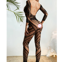 Sexy Women Lingerie Mesh Fishnet Plus Size Erotic Bodystockings Open Crotch Tights bodysuit