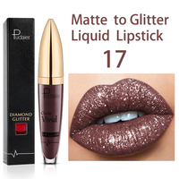 Matte Glitter Liquid Lipsticks Diamond Shiny Lip Gloss Waterproof Long Lasting Pearl Lipgloss Women Lip Tint Makeup