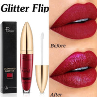 Matte Glitter Liquid Lipsticks Diamond Shiny Lip Gloss Waterproof Long Lasting Pearl Lipgloss Women Lip Tint Makeup
