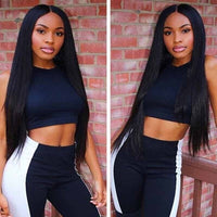 Long Straight Wig Hair Synthetic Natural Light Brown Heat Resistant Daily Fashion Wigs