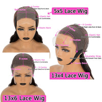 13x4 13x6 HD Lace Frontal Wig Body Wave Transparent Lace Front Human Hair Wigs PrePlucked Glueless 5x5 Closure Wig