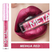 Matte Glitter Liquid Lip Gloss Makeup Waterproof Non-stick Cup Metal Lipstick Set Lasting Shiny Lip Color Tone Charming Lipstick