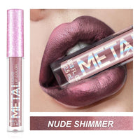 Metallic Matte Liquid Lipstick Waterproof Long Lasting Non-Stick Cup Matte Shimmer Glitter Lip Gloss