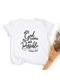 With God All Things Are Possible Print Women Christian T Shirt