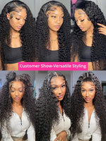 Curly Human Hair Wigs 40Inch 13x6 HD Lace Frontal Wigs  Water Wave Transparent 360 Glueless Full Lace Wig Pre Plucked