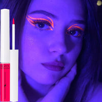 Luminous UV Light Neon Eyeliner Pen Eyes Makeup Red Waterproof Yellow Purple Red Color Liquid Eye Liner Pencil Make Up Cosmetics