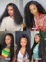 13x4 Lace Front Human Hair Wigs Brazilian Deep Wave Frontal Wig 360 Lace Frontal Curly Human Hair Wigs For Women Preplucked Wig