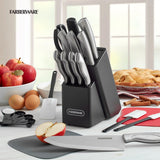 Farberware Classic 22-piece Stamped Stainless Steel Cutlery and Utensil Set knife kitchen knifes