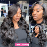 13x4 13x6 HD Lace Frontal Wig Body Wave Transparent Lace Front Human Hair Wigs PrePlucked Glueless 5x5 Closure Wig